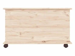 Baúl de almacenaje con ruedas ALTA madera maciza 73x39,5x44 cm ES330437^ Best