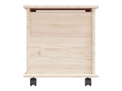 Baúl de almacenaje con ruedas ALTA madera maciza 73x39,5x44 cm ES330437^ Best