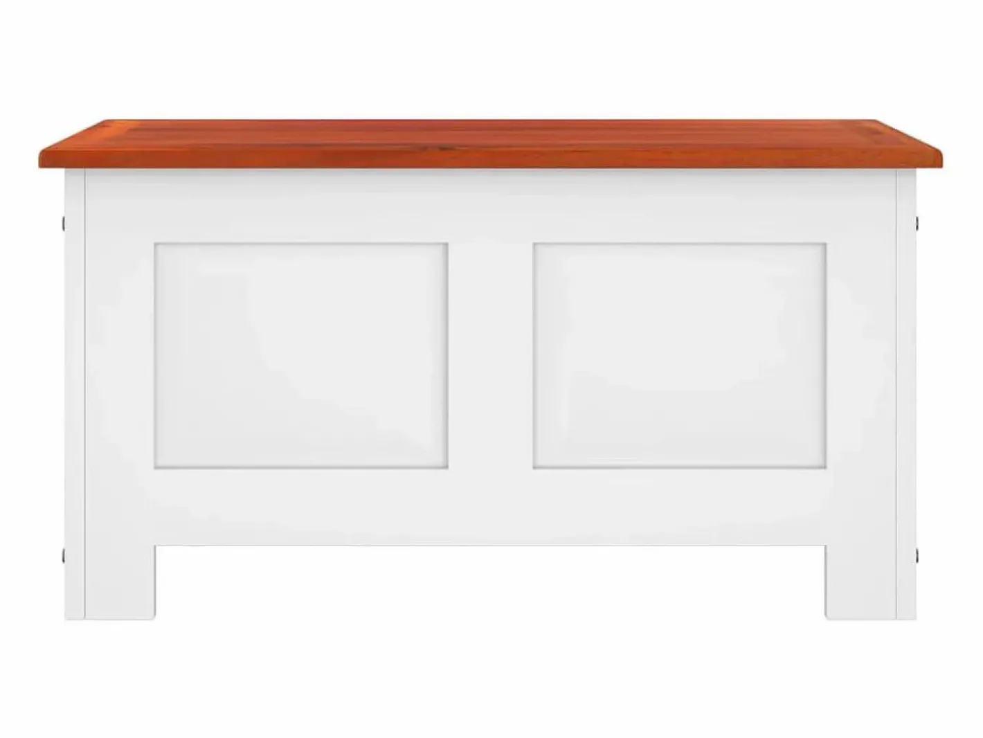 Baúl de almacenaje con tapa madera de acacia marrón y^vidaxl New