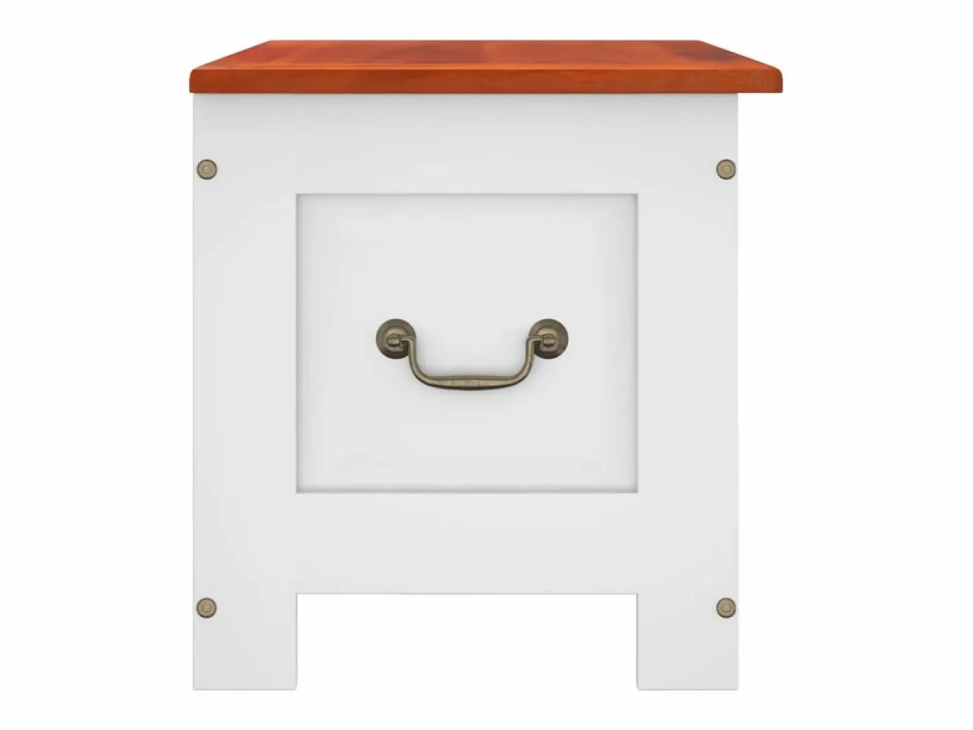 Baúl de almacenaje con tapa madera de acacia marrón y^vidaxl New