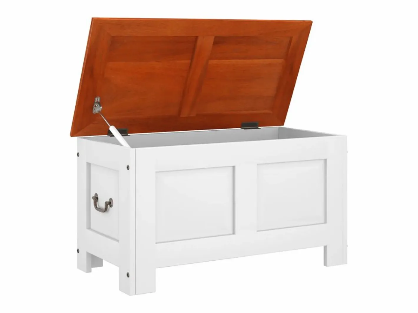 Baúl de almacenaje con tapa madera de acacia marrón y^vidaxl New