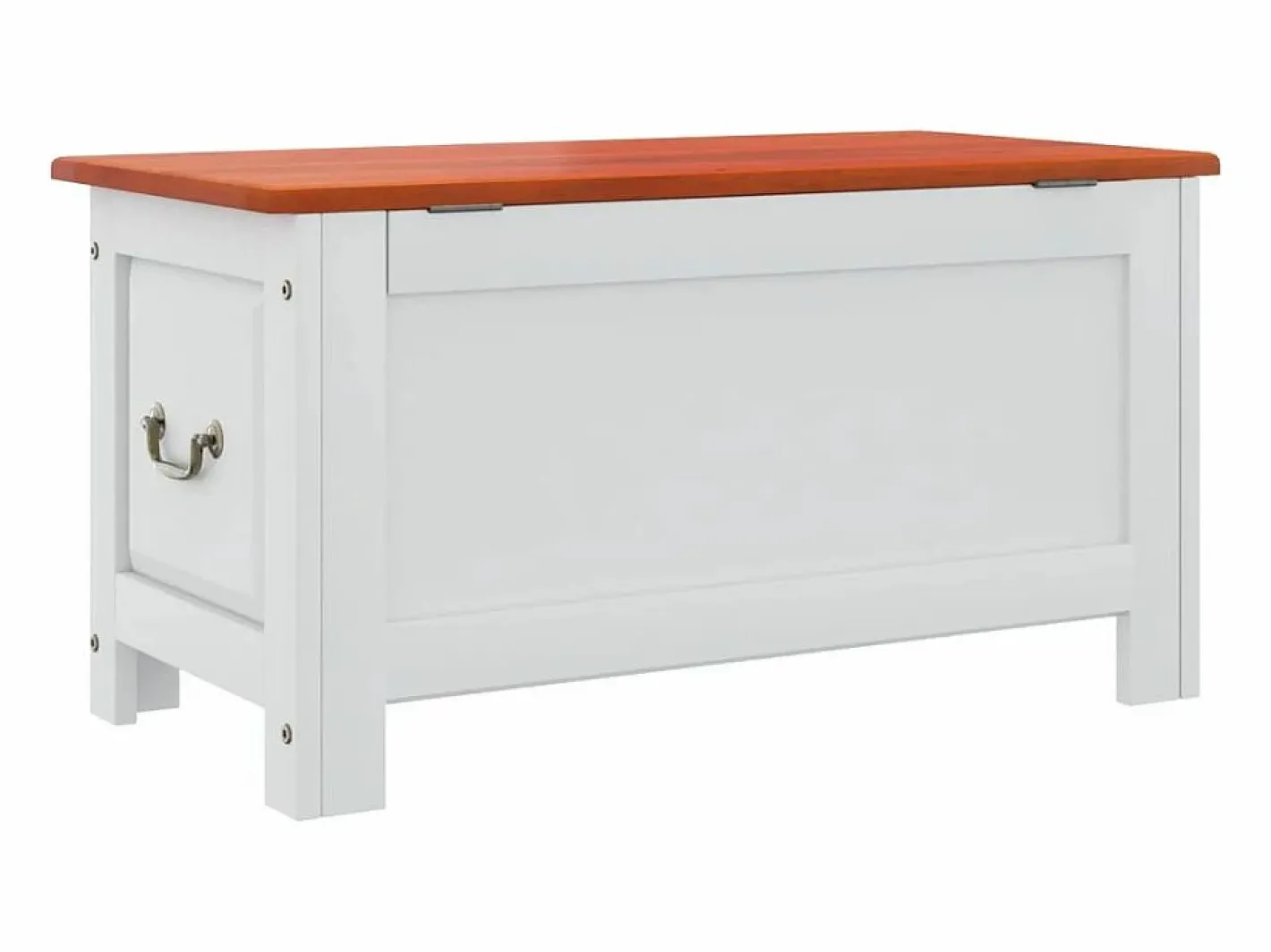 Baúl de almacenaje con tapa madera de acacia marrón y^vidaxl Clearance