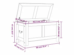 Baúl de almacenaje con tapa madera de acacia marrón y^vidaxl Clearance