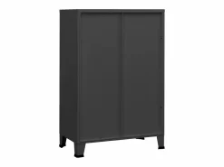 vidaxl Baúl de almacenaje industrial metal antracita 75x40x115 cm Gris antracita