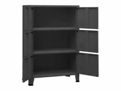 vidaxl Baúl de almacenaje industrial metal antracita 75x40x115 cm Gris antracita