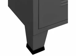 vidaxl Baúl de almacenaje industrial metal antracita 75x40x115 cm Gris antracita