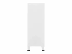 vidaxl Baúl de almacenaje industrial metal 75x40x115 cm Blanco Online