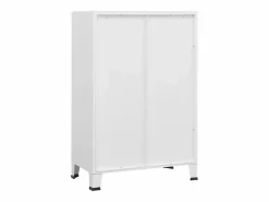 vidaxl Baúl de almacenaje industrial metal 75x40x115 cm Blanco Online
