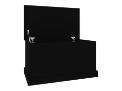 vidaxl Baúl de almacenaje madera contrachapada 70x40x38 cm Negro New