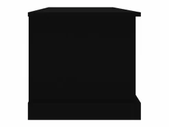 vidaxl Baúl de almacenaje madera contrachapada 70x40x38 cm Negro New