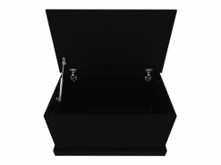 vidaxl Baúl de almacenaje madera contrachapada 70x40x38 cm Negro New