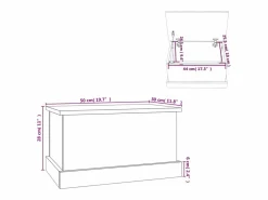 Baúl de almacenaje madera contrachapada 50x30x28 cm^vidaxl Outlet