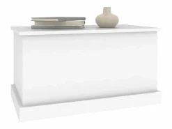 Baúl de almacenaje madera contrachapada 70x40x38 cm ES335511 Blanco Online