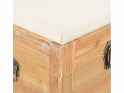 vidaxl Baúl Y Arcón|Baúl de almacenamiento con cojín 80x40x40 cm MDF