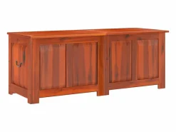 Baúl de almacenamiento con tapa madera maciza de acacia marrón^vidaxl Hot