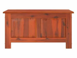 Baúl Y Arcón|Baúl de almacenamiento con tapa madera maciza de acacia marrón ES991323