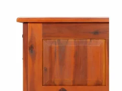 vidaxl Baúl de almacenamiento con tapa madera maciza de acacia marrón Color natural claro Hot