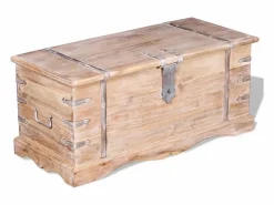 Baúl de almacenamiento de madera de acacia^vidaxl Best