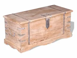 Baúl de almacenamiento de madera de acacia^vidaxl Best