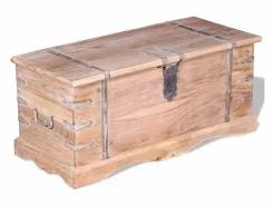 Baúl de almacenamiento de madera de acacia^vidaxl Best