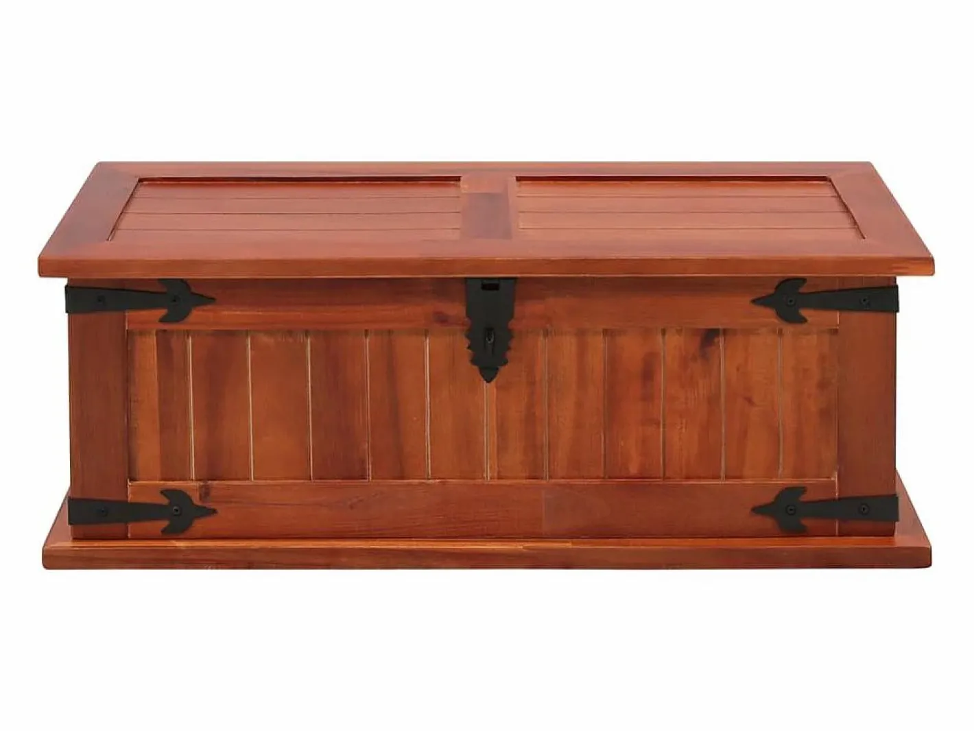 vidaxl Baúl Y Arcón|Baúl de almacenamiento de madera maciza de acacia 60x25x22 cm