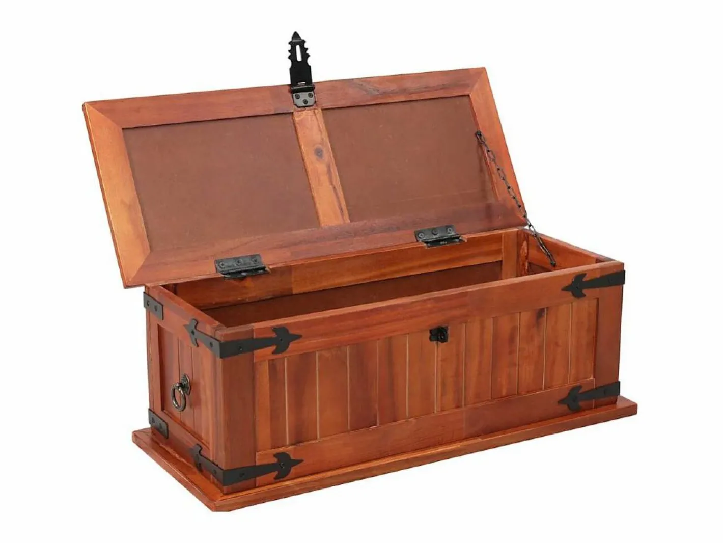 vidaxl Baúl Y Arcón|Baúl de almacenamiento de madera maciza de acacia 60x25x22 cm