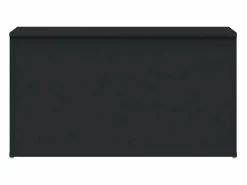 vidaxl Baúl de almacenamiento madera contrachapada 84x42x46 cm Negro