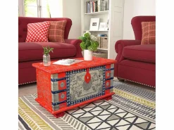 Baúl de almacenamiento madera de mango 80x40x45 cm^vidaxl Sale