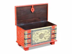 Baúl de almacenamiento madera de mango 80x40x45 cm^vidaxl Sale