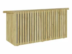 Baúl de Almacenamiento 119x44x58,5 cm Madera de Pino Tratado Marru00f3n Clearance