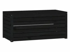 Baúl de jardín madera maciza de pino 101x50,5x46,5 cm ES576205^ Online