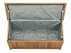 vidaxl Baúl de jardín madera maciza de teca 114x50x58 cm Color natural claro Sale