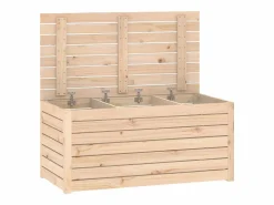 Baúl de jardín madera maciza de pino 101x50,5x46,5 cm^vidaxl Sale