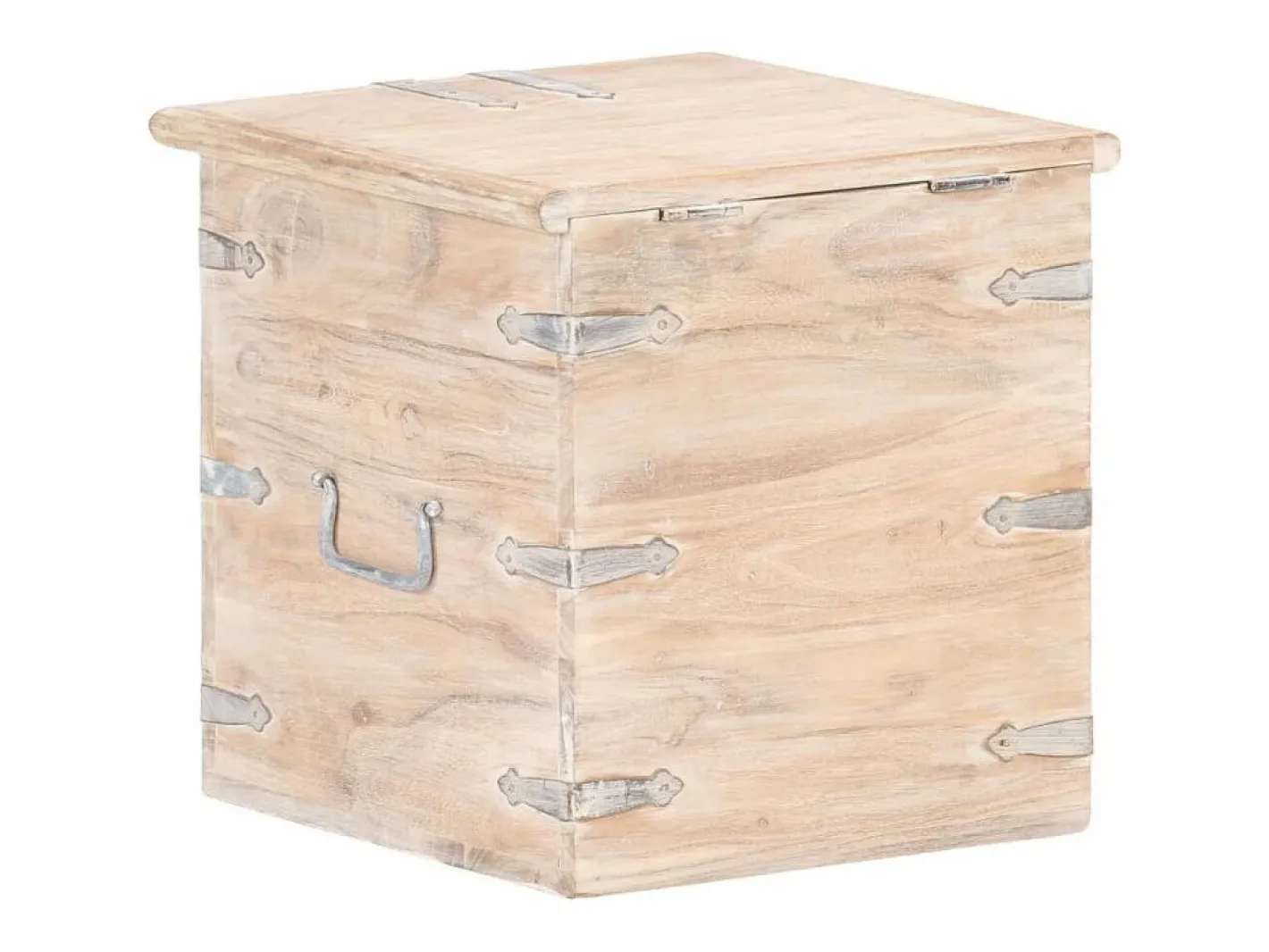 Baúl de madera maciza de acacia 40x40x40 cm^vidaxl Best