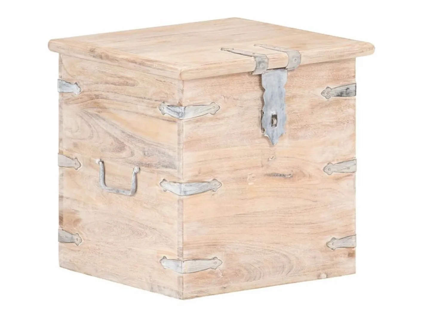 Baúl de madera maciza de acacia 40x40x40 cm^vidaxl Best