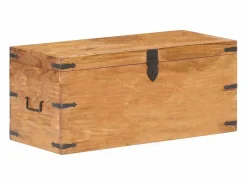 Baúl de madera maciza de acacia 90x40x40 cm^vidaxl Outlet