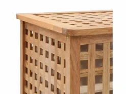 Baúl de ropa 39 x 39 x 65 cm Madera maciza de nogal^ Sale
