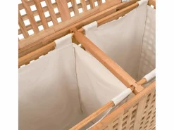 Cesto De Ropa|Baúl de ropa 87,5x46x67 cm Madera maciza de nogal