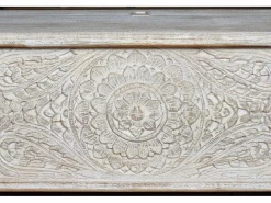 Giner y colomer Baúl madera de mango envejecido Blanco Outlet