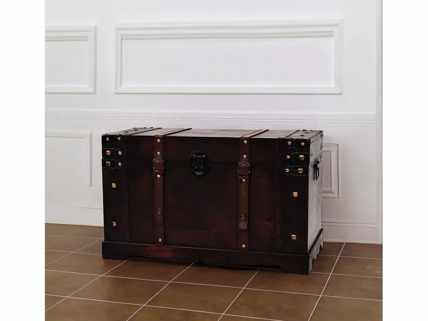 vidaxl Baúl Y Arcón|Accesorios De Almacenaje|Baúl vintage de madera 66x38x40 cm