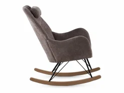 Sillón|Sillón Balancín|Balancín tapizado en chenilla marrón