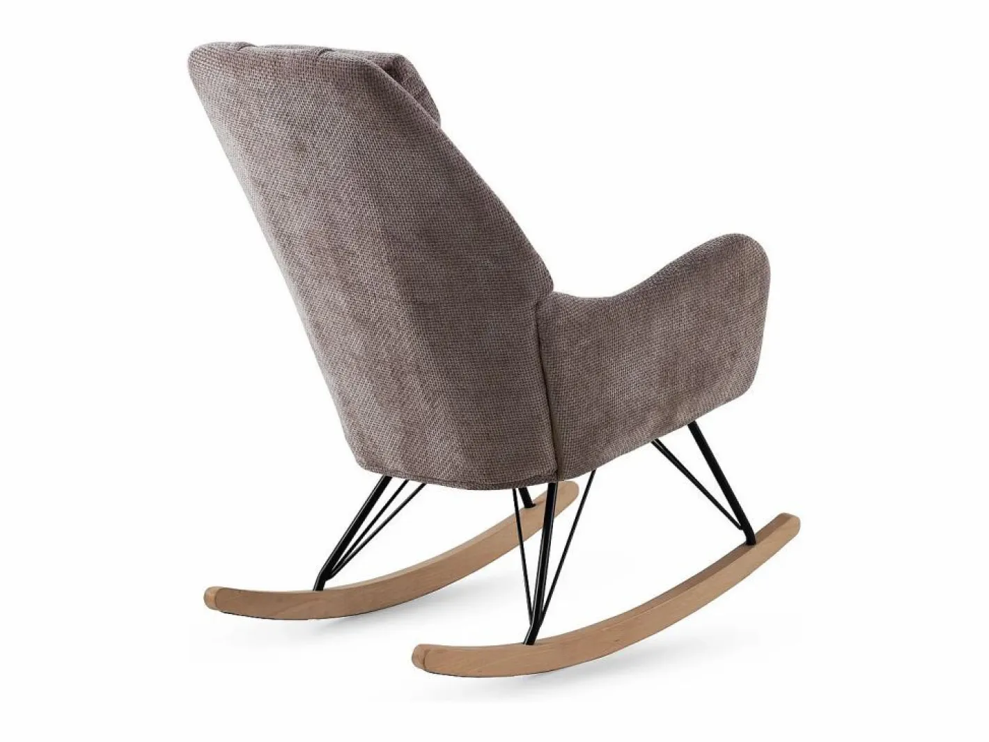 Sillón|Sillón Balancín|Balancín tapizado en chenilla marrón