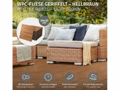Baldosas de WPC 30x30 cm - 33 unid. por 3m²^ECD Germany New