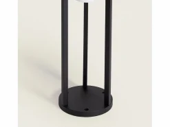 Ledkia Baliza de Pie Exterior Solar LED 2W 40cm Aluminio con Sensor de Movimiento Eneko Negro
