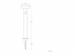 Ledkia Baliza de Pie Exterior Solar LED 1,5W 50cm Acero Inoxidable con Sensor de Movimiento Ashier Plateado Clearance
