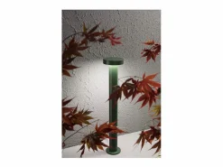 Baliza LED de jardín tipo taburete, 12 W, IP65, 960 lm, 60 cm de altura, 3000 K, aluminio pintado, color - Perenz Verde