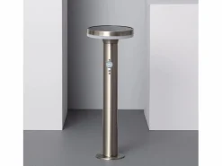 Baliza Solar Exterior LED 6W Superficie Pie 45cm con Detector de Movimiento Helios Inox 4000K Blanco Neutro^Ledkia Clearance