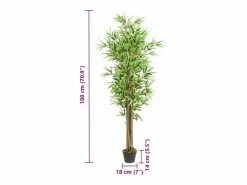 Planta Artificial|Bambú artificial 1288 hojas 180 cm