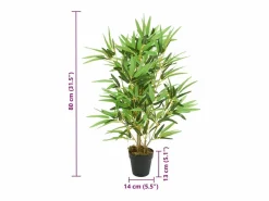 Planta Artificial|Bambú artificial 368 hojas 80 cm