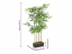 Planta Artificial|Bambú artificial 730 hojas 120 cm